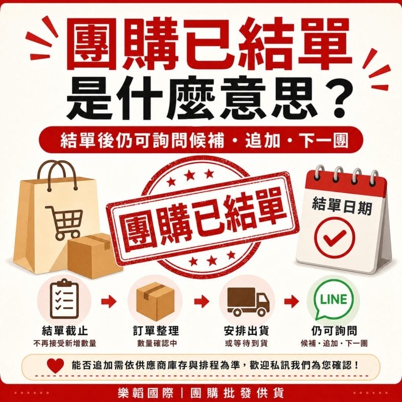 團購已結單是什麼意思 » 樂韜國際|團購批發供貨與廠商報品合作 團購已結單是什麼意思 樂韜國際團購批發供貨